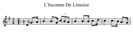 L'Inconnu De Limoise - staff notation