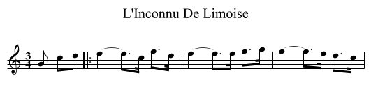 L'Inconnu De Limoise - staff notation