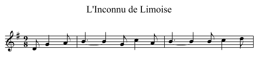 L'Inconnu de Limoise - staff notation