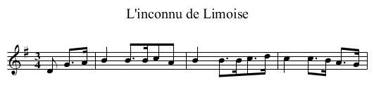 L'inconnu de Limoise - staff notation