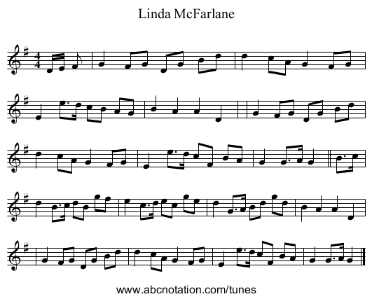 Linda McFarlane - staff notation