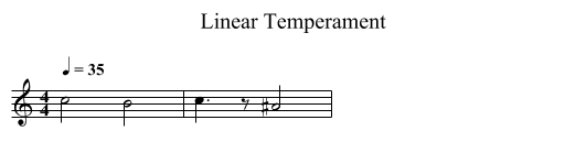 Linear Temperament - staff notation
