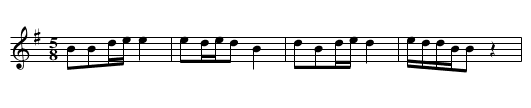 Linggong ge - staff notation