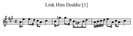 Link Him Doddie [1] - staff notation