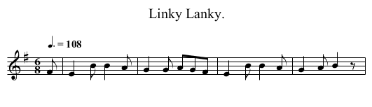 Linky Lanky. - staff notation