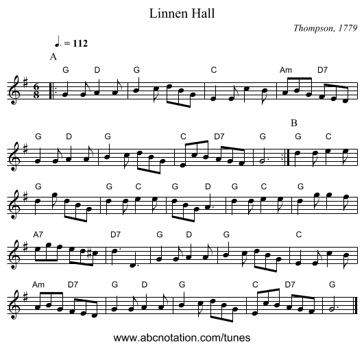 Linnen Hall - staff notation