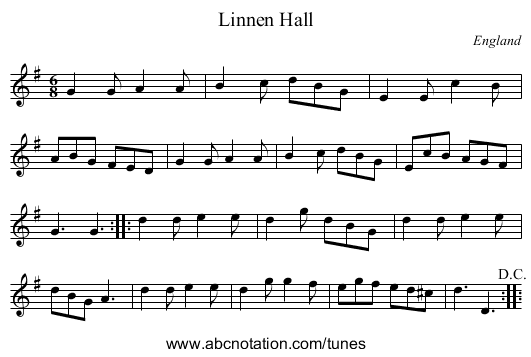 Linnen Hall - staff notation