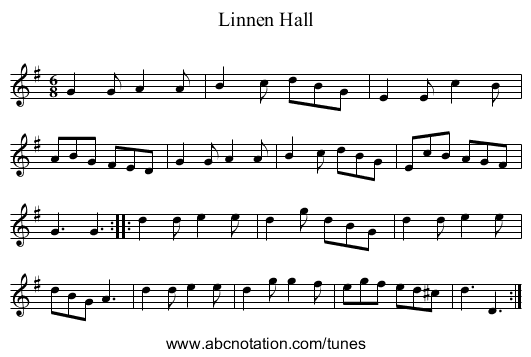 Linnen Hall - staff notation