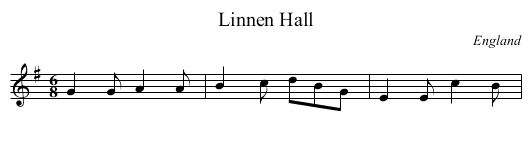 Linnen Hall - staff notation