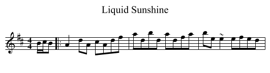 Liquid Sunshine - staff notation