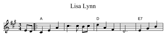 Lisa Lynn - staff notation