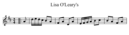 Lisa O'Leary's - staff notation