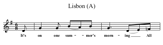 Lisbon (A) - staff notation