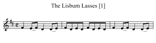 Lisburn Lasses [1], The - staff notation