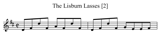 Lisburn Lasses [2], The - staff notation