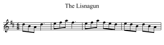 Lisnagun, The  - staff notation