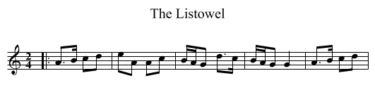 Listowel, The  - staff notation