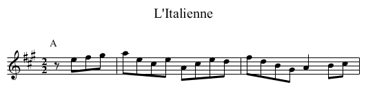 L'Italienne - staff notation