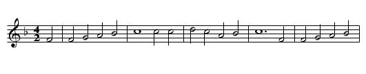Litanei von den heil. Aposteln, Martyrern und Beichtigern - staff notation