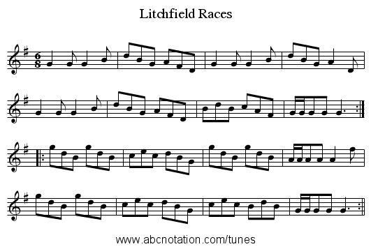 Litchfield Races - staff notation