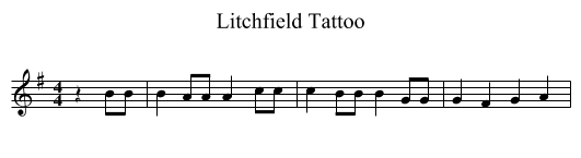 Litchfield Tattoo - staff notation