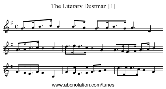 Literary Dustman [1], The - staff notation