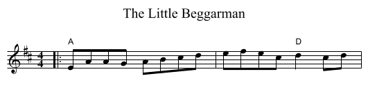 Little Beggarman, The  - staff notation