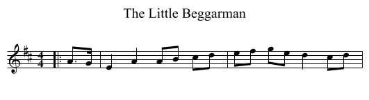 Little Beggarman, The  - staff notation