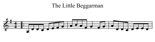 Little Beggarman, The  - staff notation
