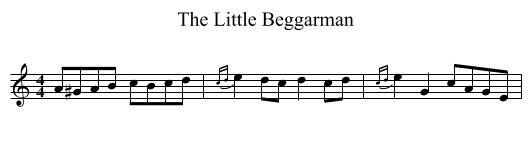 Little Beggarman, The  - staff notation