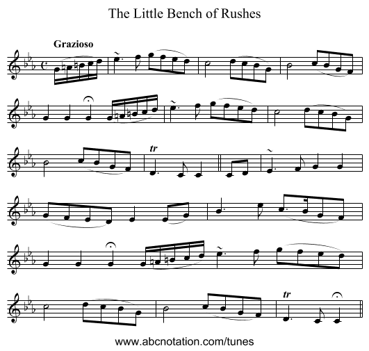Little Bench of Rushes, The - staff notation