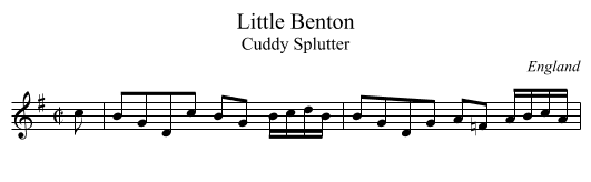 Little Benton - staff notation