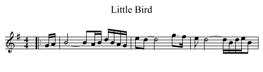 Little Bird - staff notation