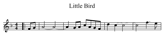 Little Bird - staff notation