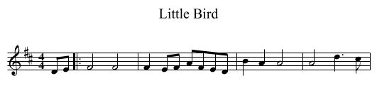 Little Bird - staff notation