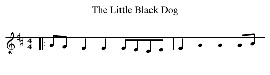 Little Black Dog, The  - staff notation