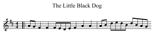Little Black Dog, The  - staff notation