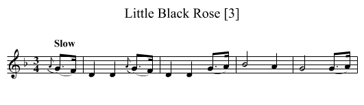 Little Black Rose [3] - staff notation