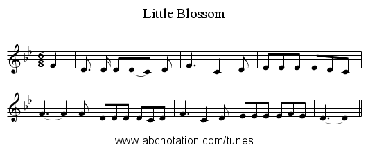 Little Blossom - staff notation