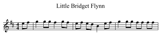 Little Bridget Flynn - staff notation