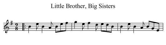 Little Brother, Big Sisters - staff notation