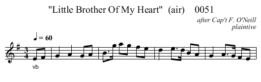 Little Brother Of My Heart  (air)    0051 - staff notation