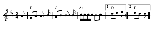Little Brown Jug - staff notation