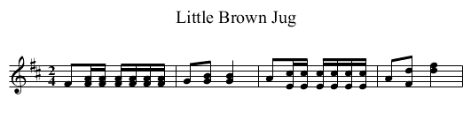 Little Brown Jug - staff notation