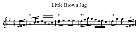 Little Brown Jug - staff notation