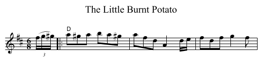 Little Burnt Potato, The - staff notation