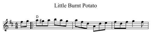 Little Burnt Potato - staff notation