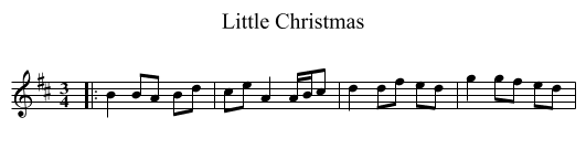 Little Christmas - staff notation