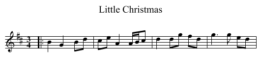 Little Christmas - staff notation