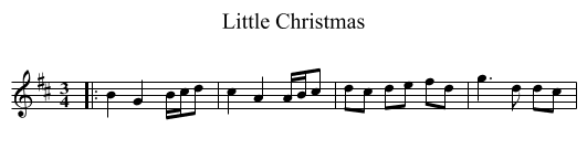 Little Christmas - staff notation